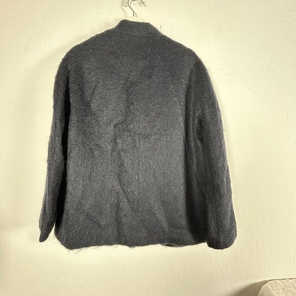 Rag & Bone Womens Mohair Wool Cardigan Jacket Charcoal Size 8 Open Front Lined - Picture 2 of 10